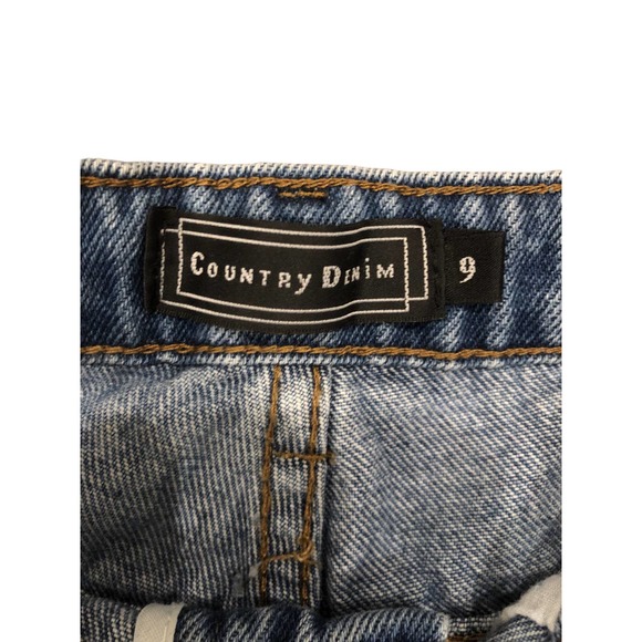 Country Denim Raw Hem Distressed Shorts Gray Women's 9 - Picture 2 of 2